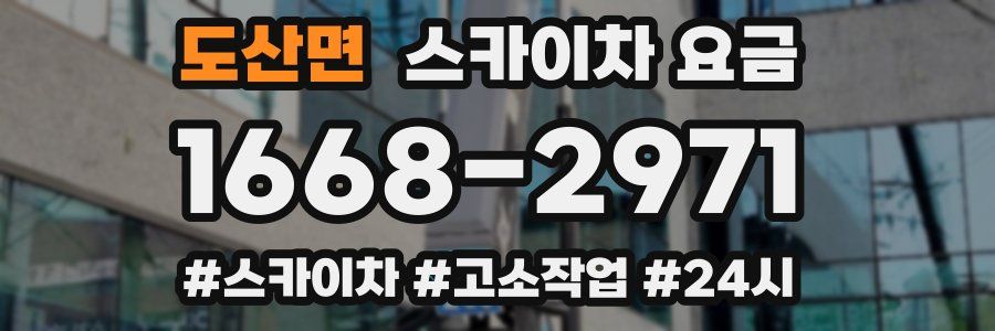 도산면 스카이차 요금