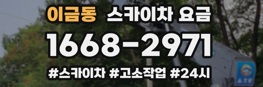 이금동 스카이차 요금