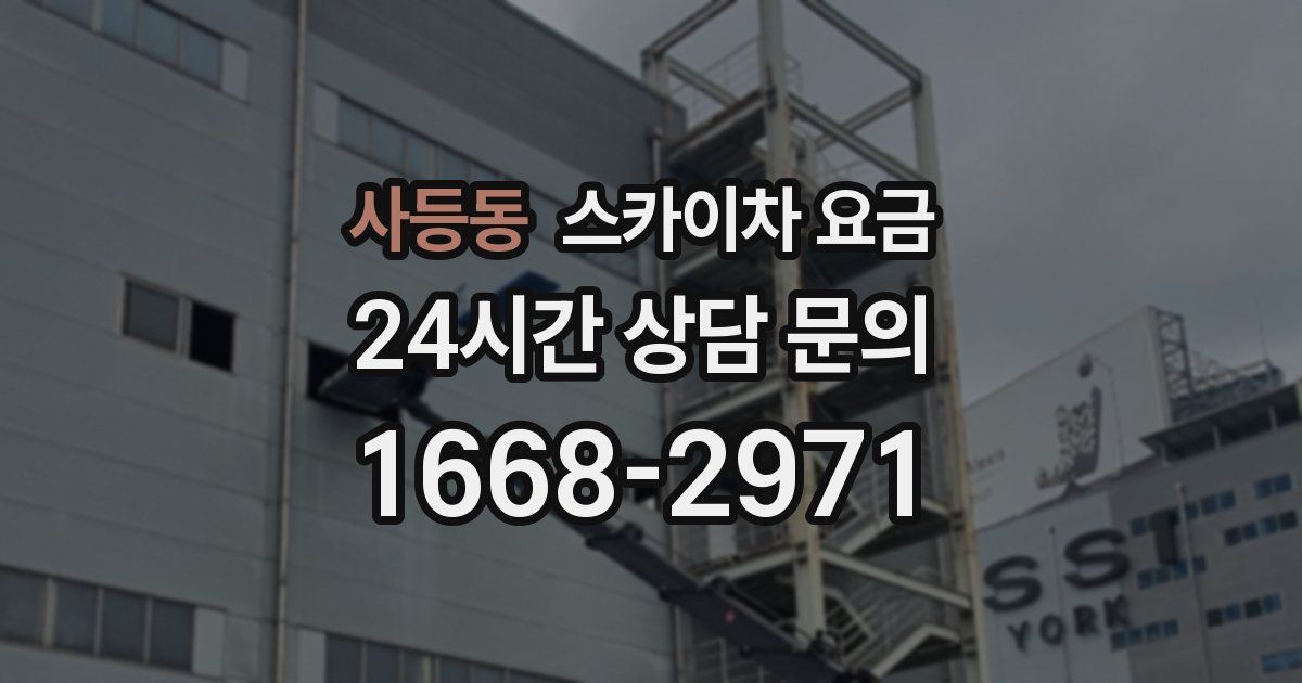 사등동 스카이차 요금