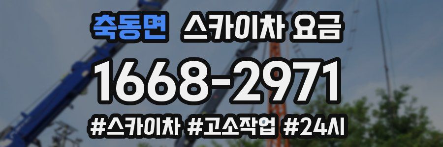 축동면 스카이차 요금