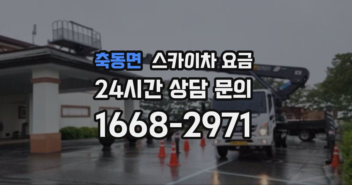 축동면 스카이차 요금