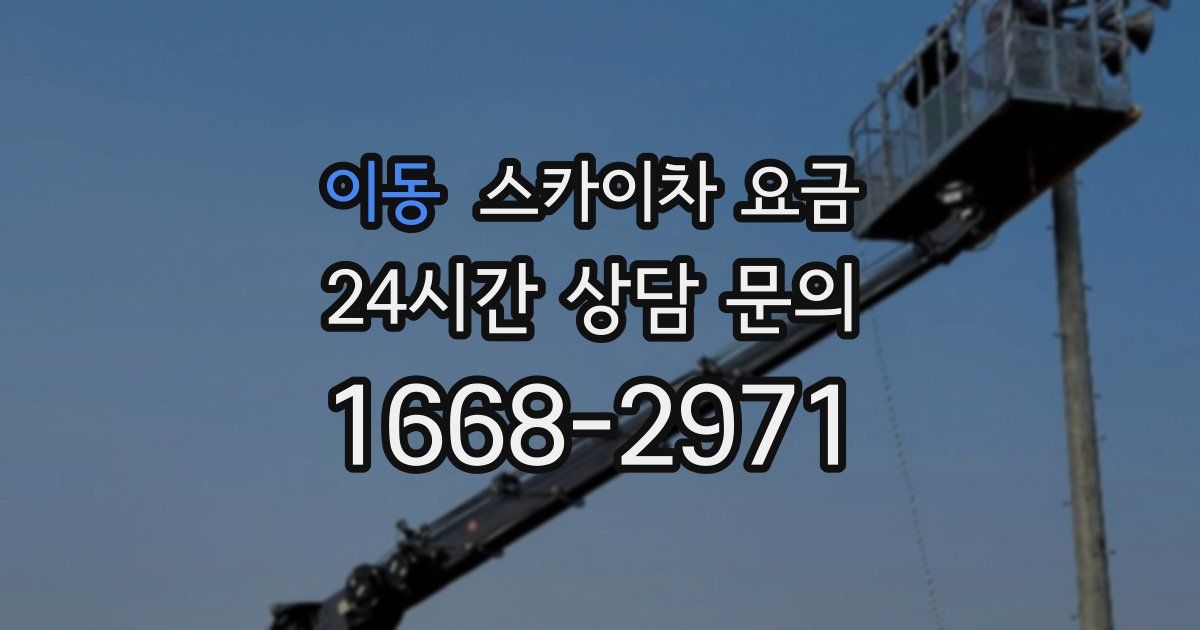 이동 스카이차 요금