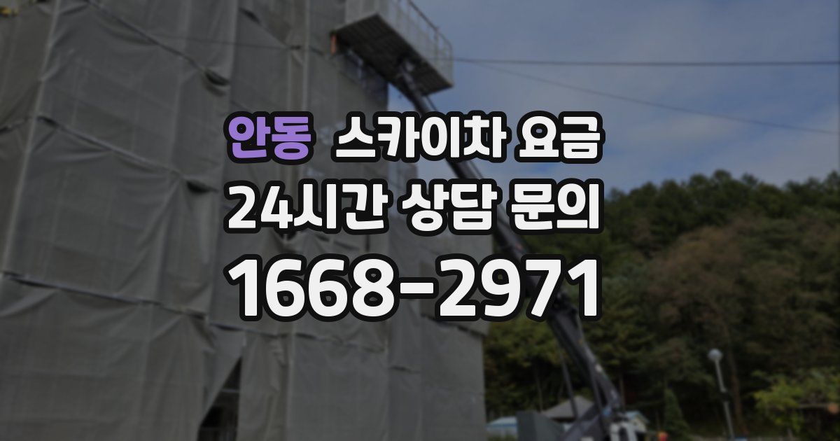 안동 스카이차 요금