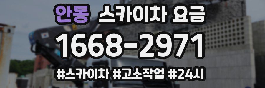 안동 스카이차 요금