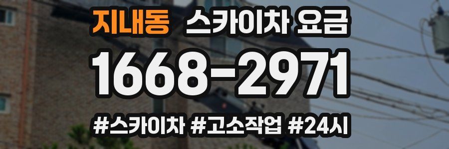 지내동 스카이차 요금