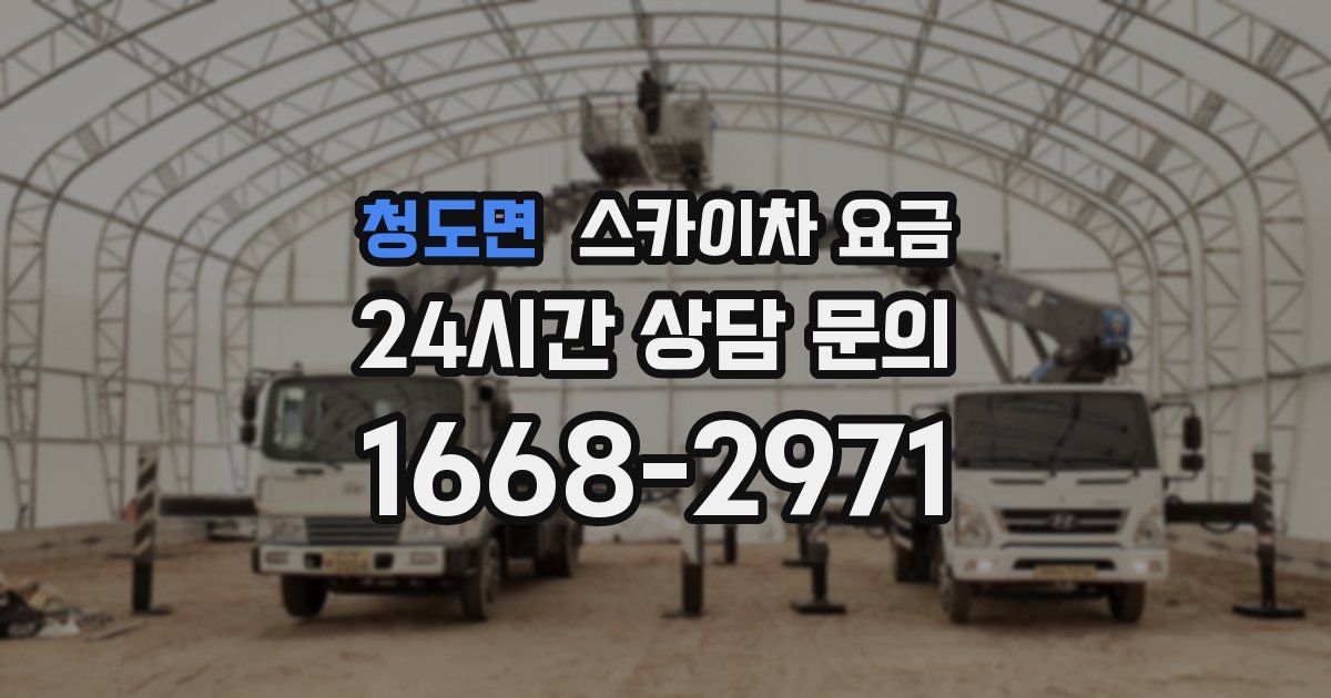 청도면 스카이차 요금