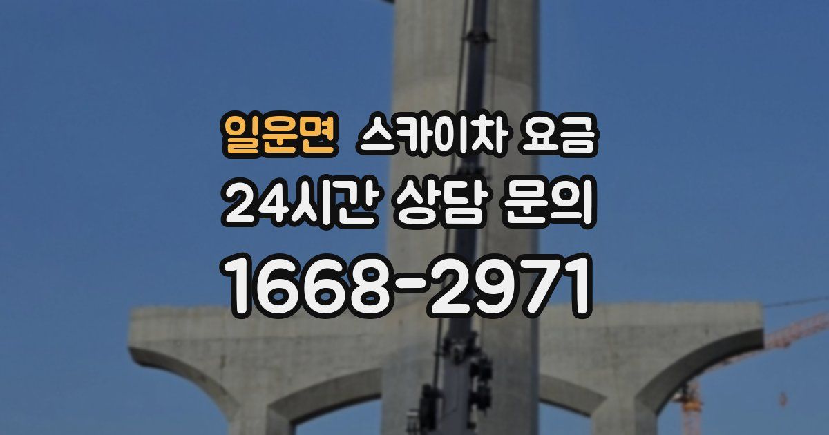 일운면 스카이차 요금