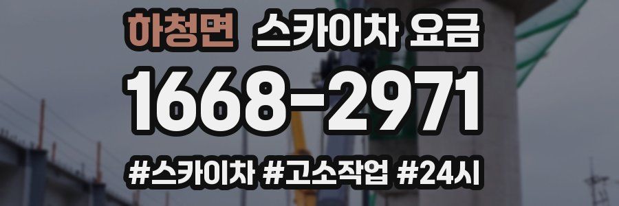 하청면 스카이차 요금