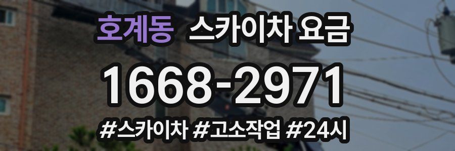 호계동 스카이차 요금