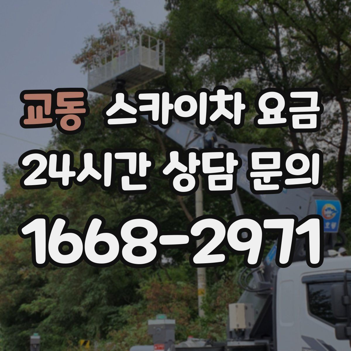 교동 스카이차 요금 현장 도착 후 추가를 막는 사전 안내법