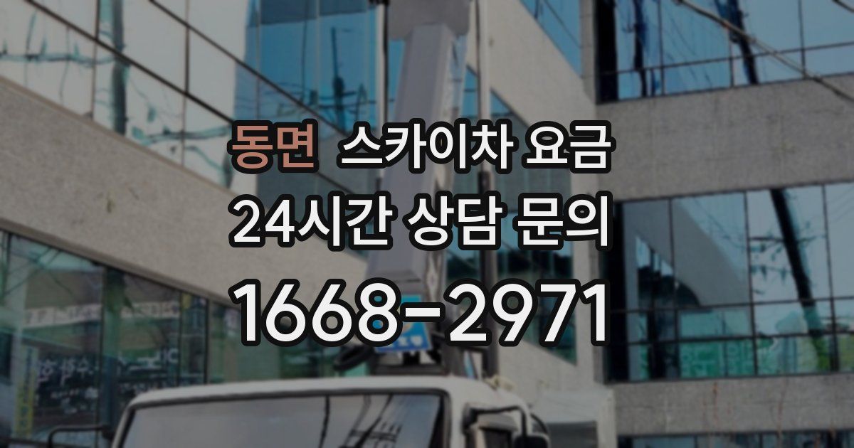 동면 스카이차 요금