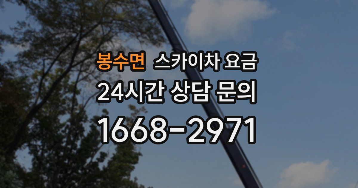 봉수면 스카이차 요금