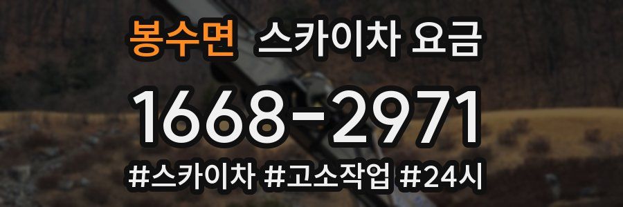 봉수면 스카이차 요금