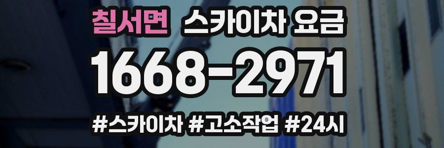 칠서면 스카이차 요금