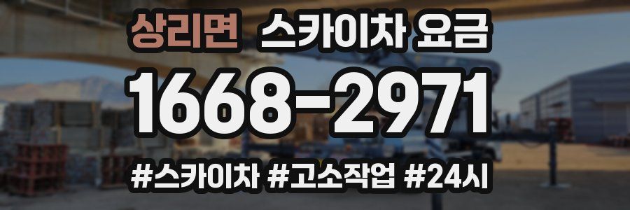 상리면 스카이차 요금