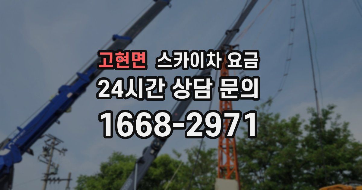 고현면 스카이차 요금