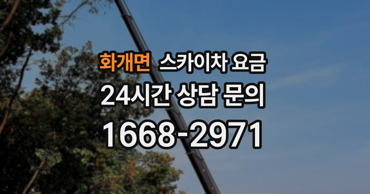 화개면 스카이차 요금