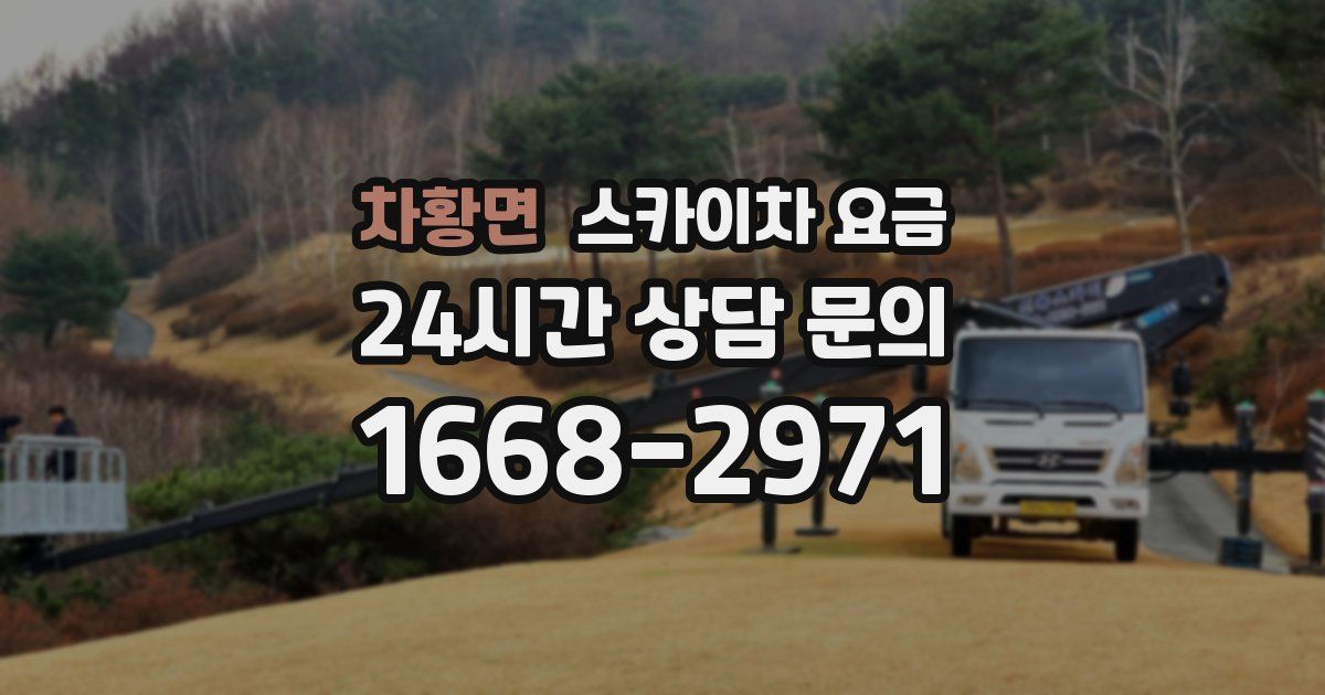 차황면 스카이차 요금