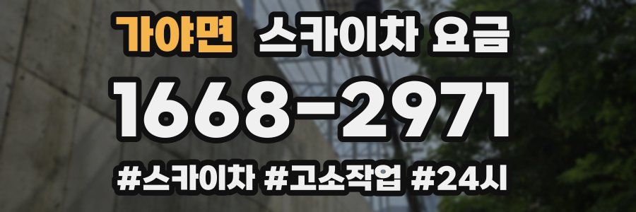 가야면 스카이차 요금