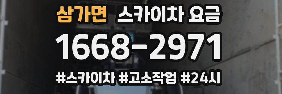 삼가면 스카이차 요금