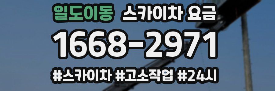 일도이동 스카이차 요금