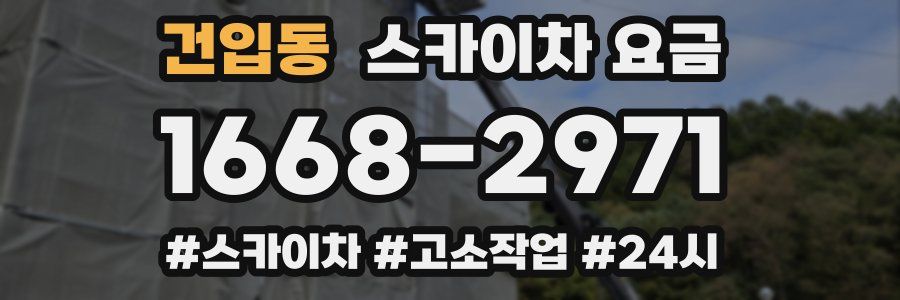 건입동 스카이차 요금