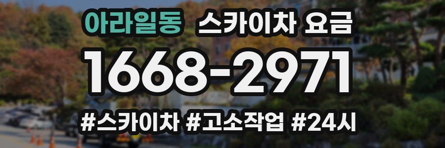 아라일동 스카이차 요금