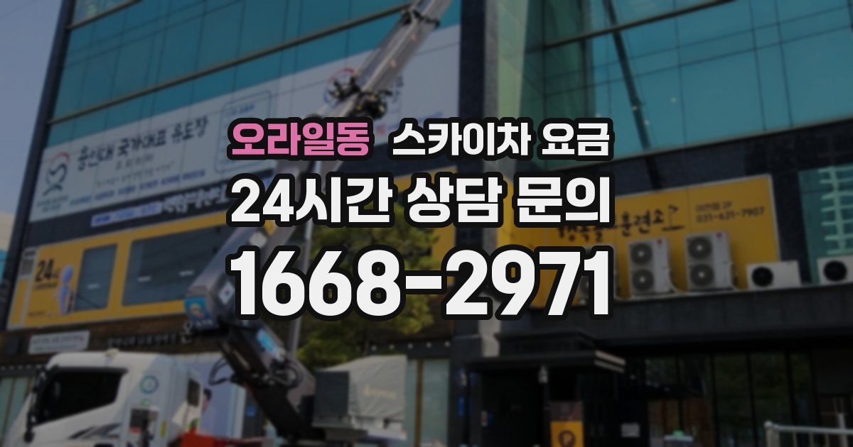 오라일동 스카이차 요금