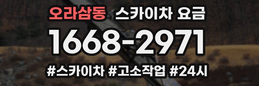 오라삼동 스카이차 요금