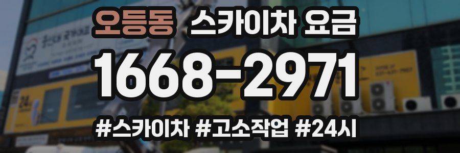 오등동 스카이차 요금