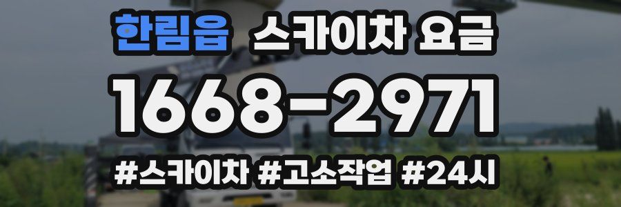 한림읍 스카이차 요금