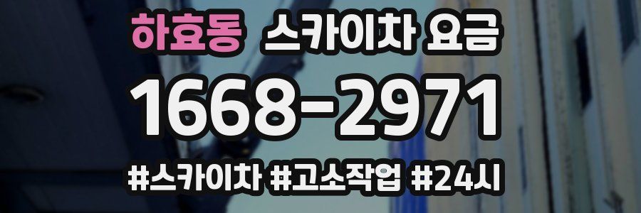 하효동 스카이차 요금