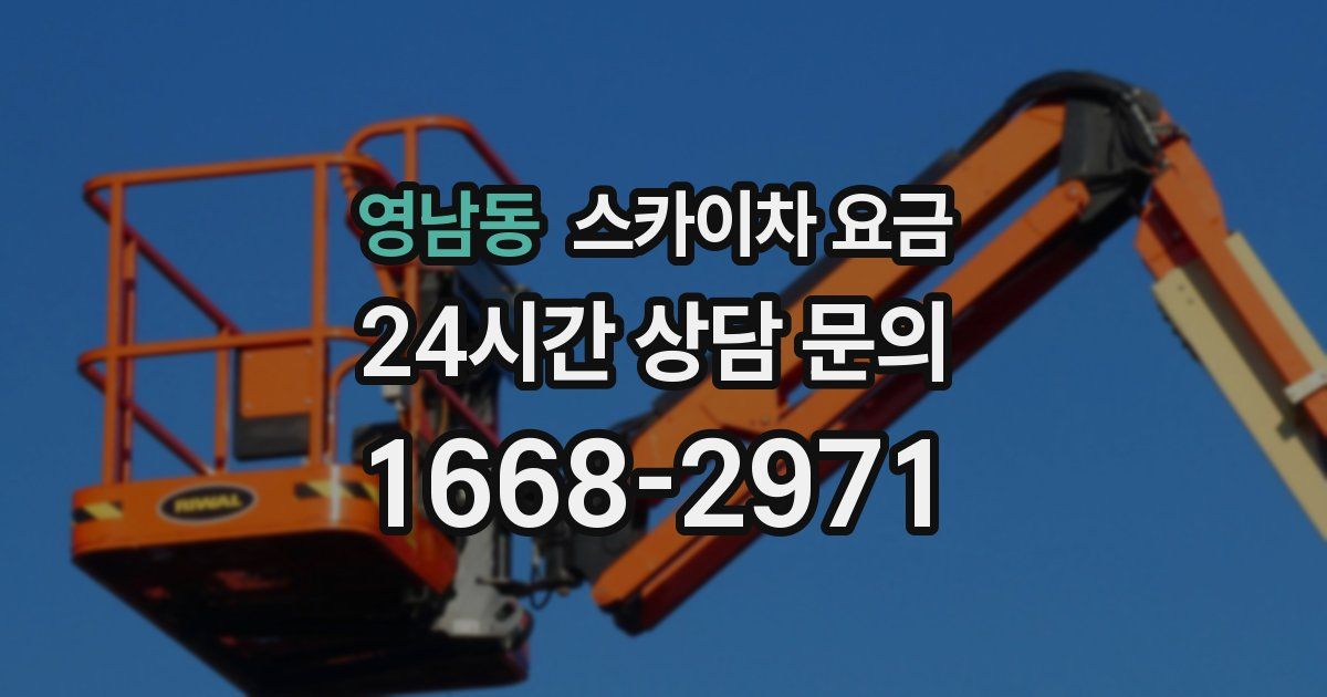 영남동 스카이차 요금