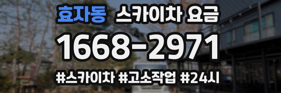 효자동 스카이차 요금