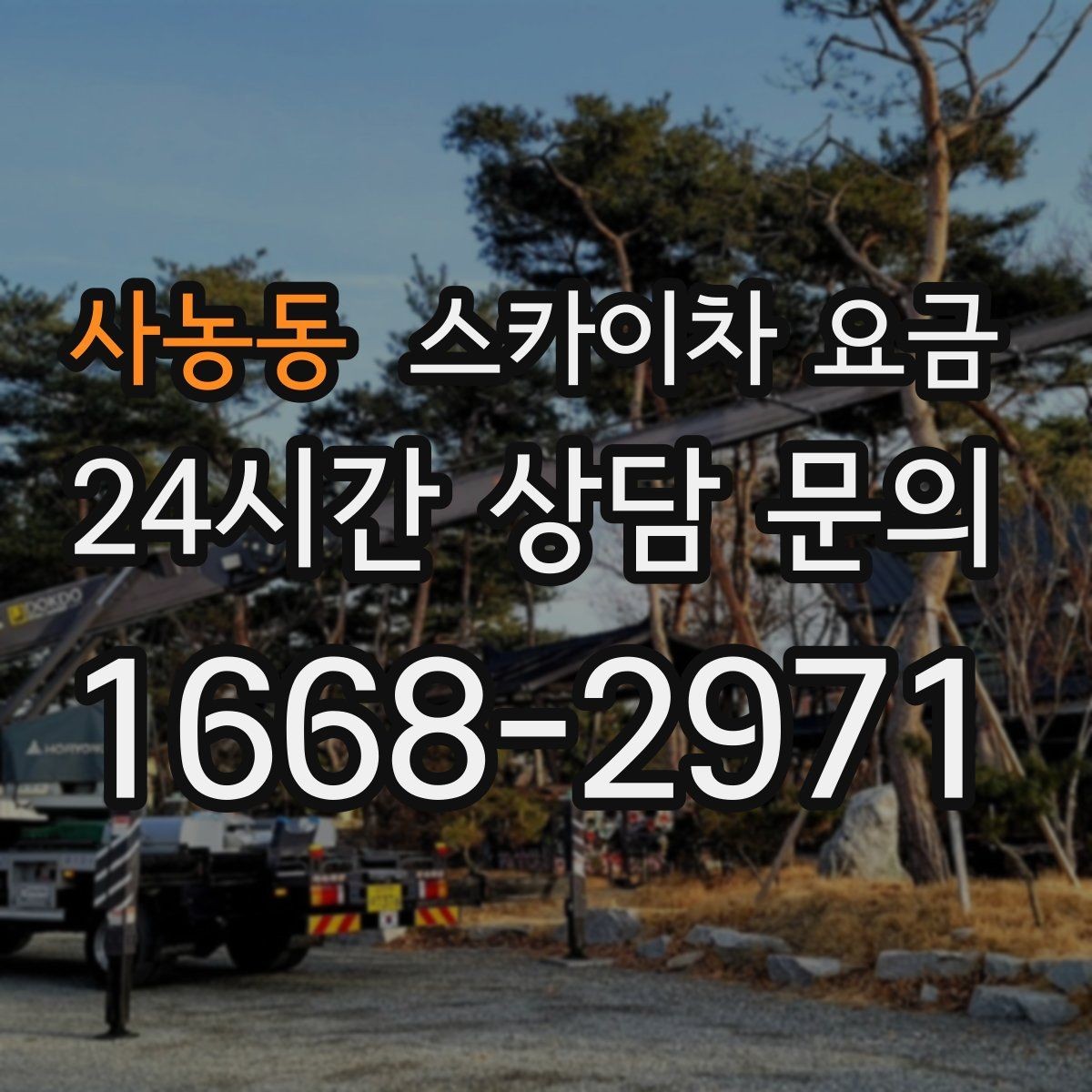 사농동 스카이차 요금 장비 제원에 따라 달라질 수 있는 부분