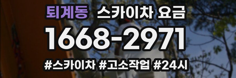 퇴계동 스카이차 요금