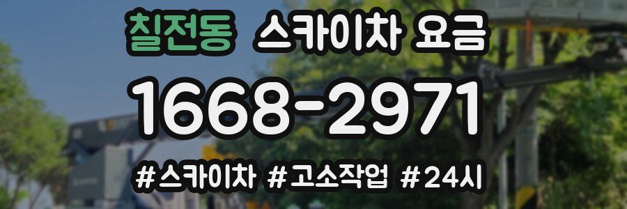 칠전동 스카이차 요금