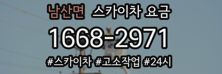 남산면 스카이차 요금