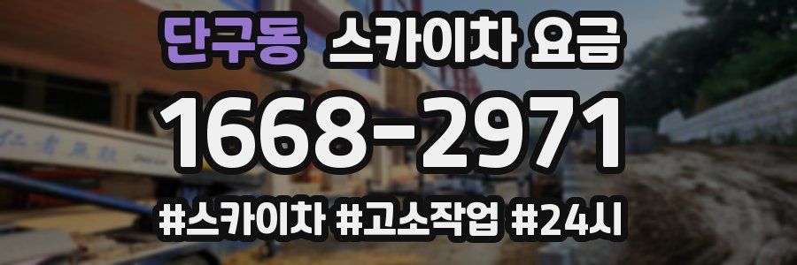 단구동 스카이차 요금