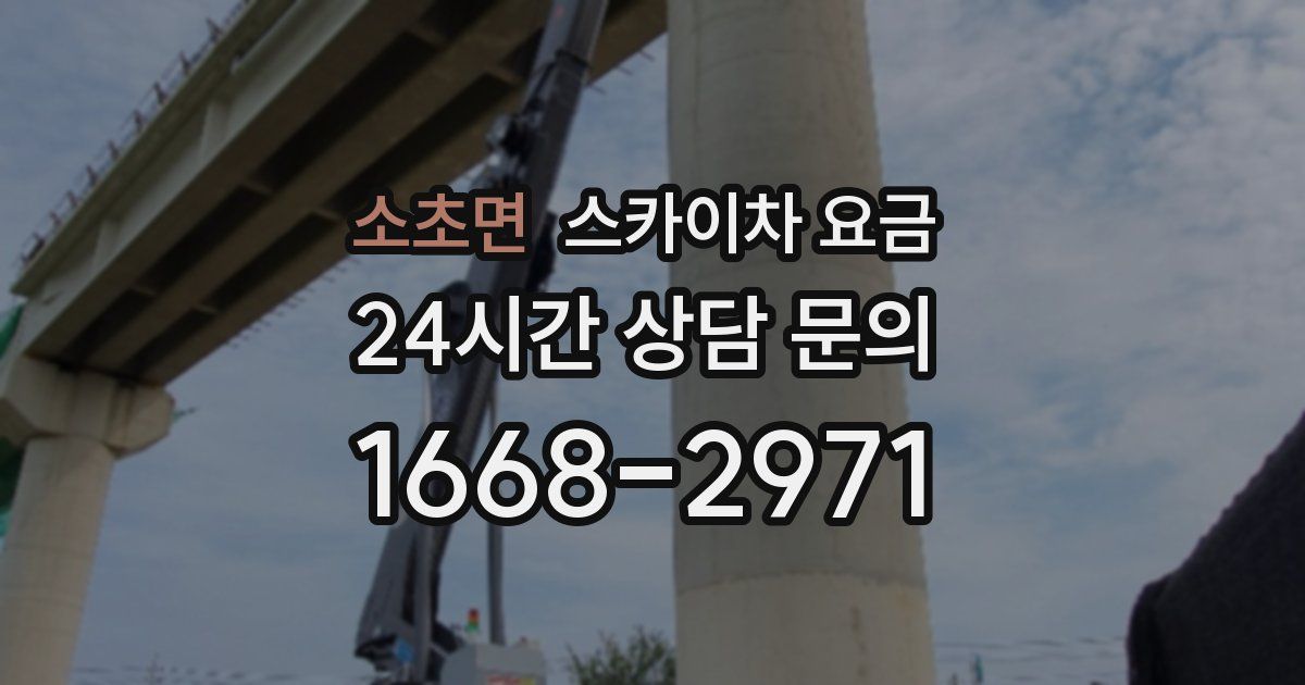 소초면 스카이차 요금