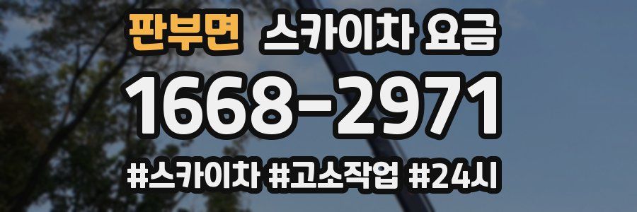 판부면 스카이차 요금