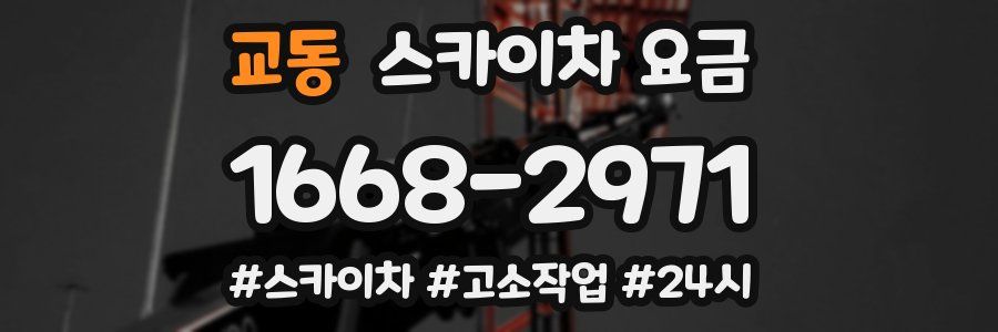 교동 스카이차 요금