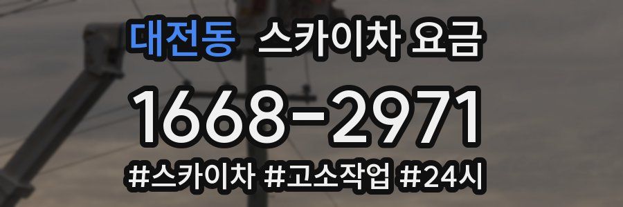 대전동 스카이차 요금