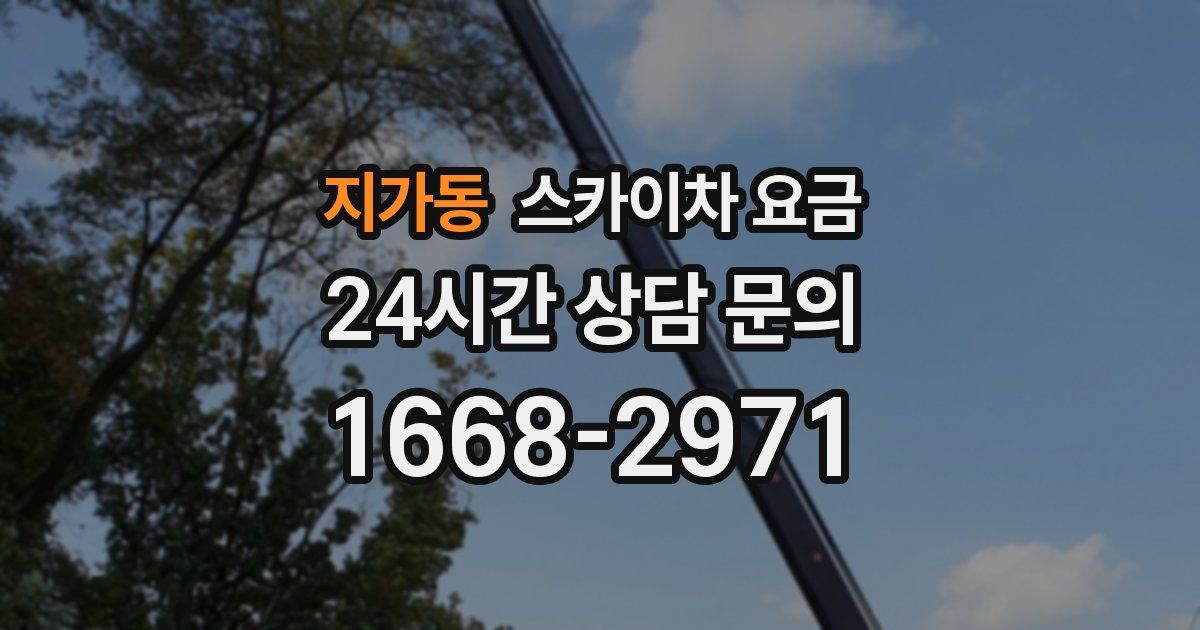 지가동 스카이차 요금