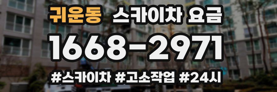 귀운동 스카이차 요금