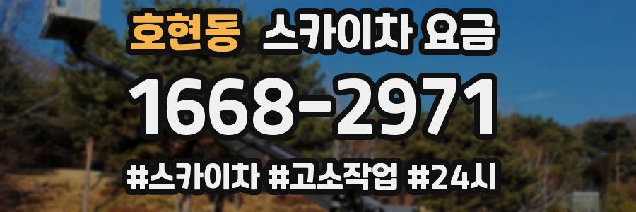 호현동 스카이차 요금