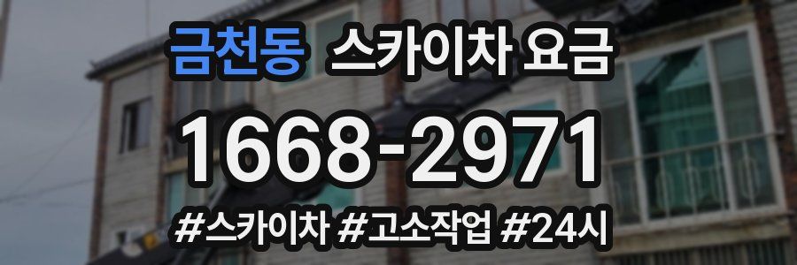 금천동 스카이차 요금