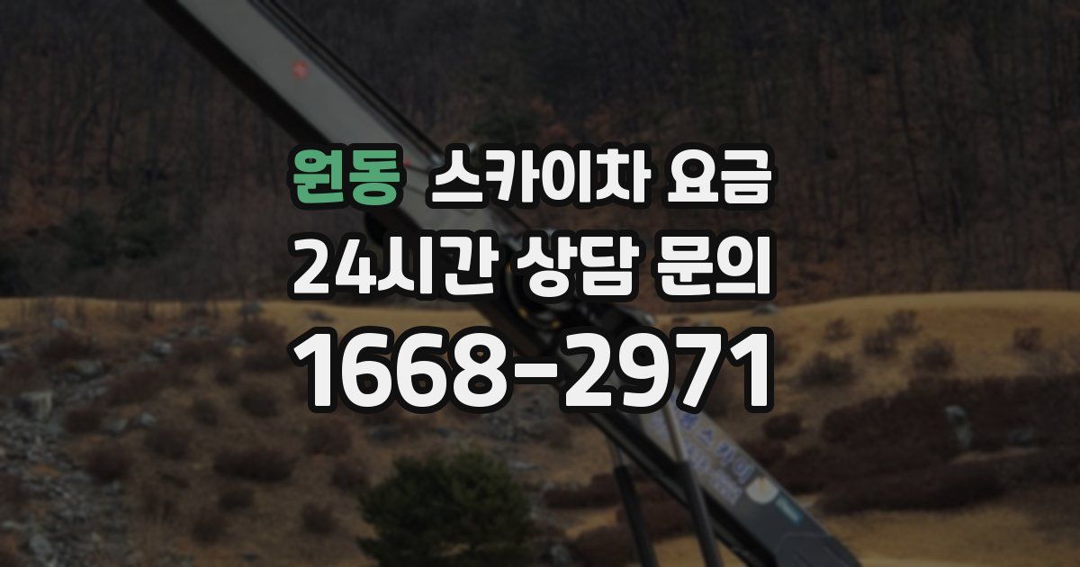 원동 스카이차 요금