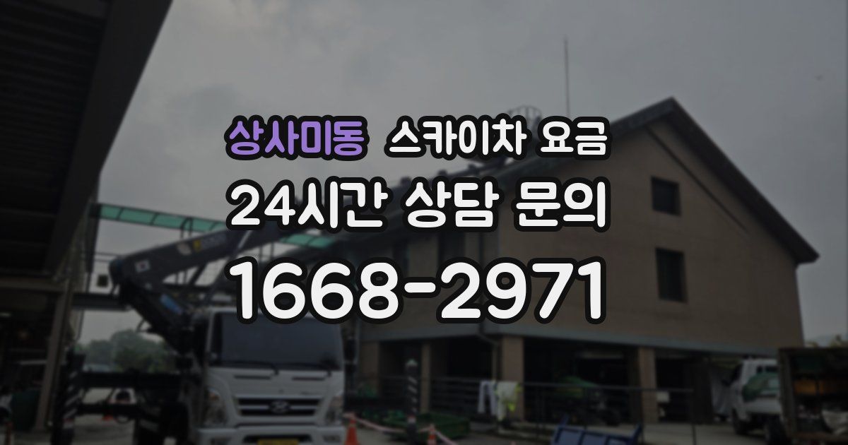 상사미동 스카이차 요금