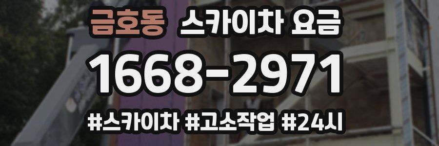 금호동 스카이차 요금